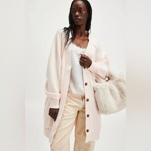 FREE PEOPLE Fresh Start Pink Cardigan XS